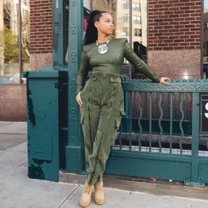 Brand new with tags Ivy Park x Adidas Corduroy Zipper Pants size M